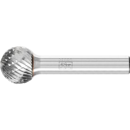 Pferd TOUGH Carbide Bur - Ball Shape - DBL Cut (3R) - 5/8" x 9/16" x 1/4" Shank - SD-6 22246